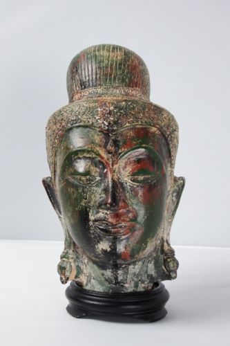Thai Terracotta Heavy Head of Buddha