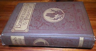 1883 The Poetical Works of Henry Wadsworth Longfellow Household Edition Book