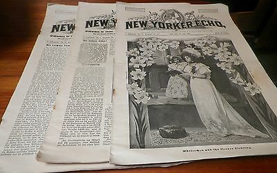 1905 (3) New Yorker Echo Magazines/Books German Weekly in U.S. Art Travel Music