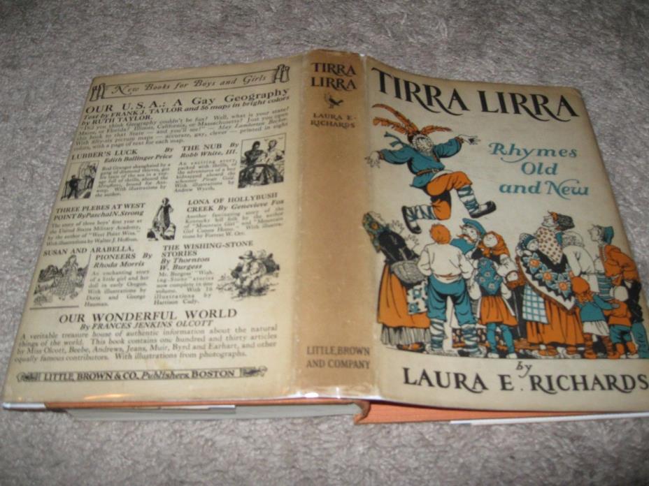 TIRRA LIRRA RHYMES OLD AND NEW 1936 SUPERB BOOK & JACKET