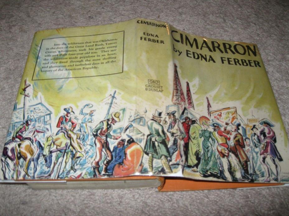 CIMARRON EDNA FERBER 1930 BEAUTIFUL BOOK & JACKET