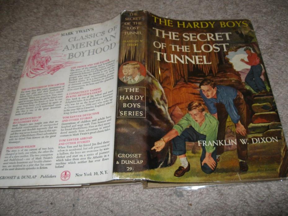 THE HARDY BOYS THE SECRET OF THE LOST TUNNEL 1950A-1 1ST PRINTING IN JACKET!