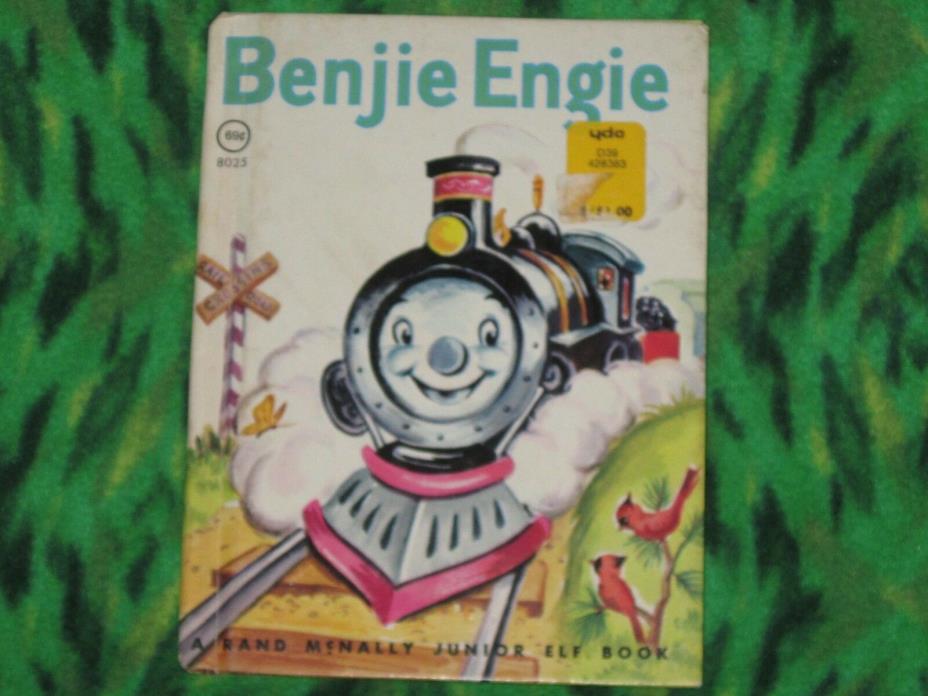BENJIE ENGIE Louise Lawrence Devine  Rand McNally Junior Elf Book Vintage Train