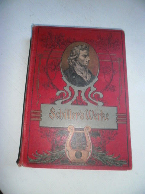 Vintage 1901 Schiller Werke 1st Book of Work in German Poems & Plays Has Seal