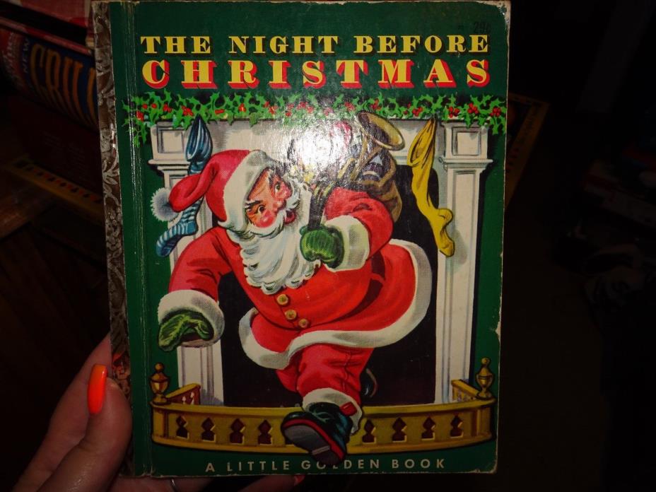 A LITTLE GOLDEN BOOK 1949 EDITION OF THE NIGHT BEFORE CHRISTMAS