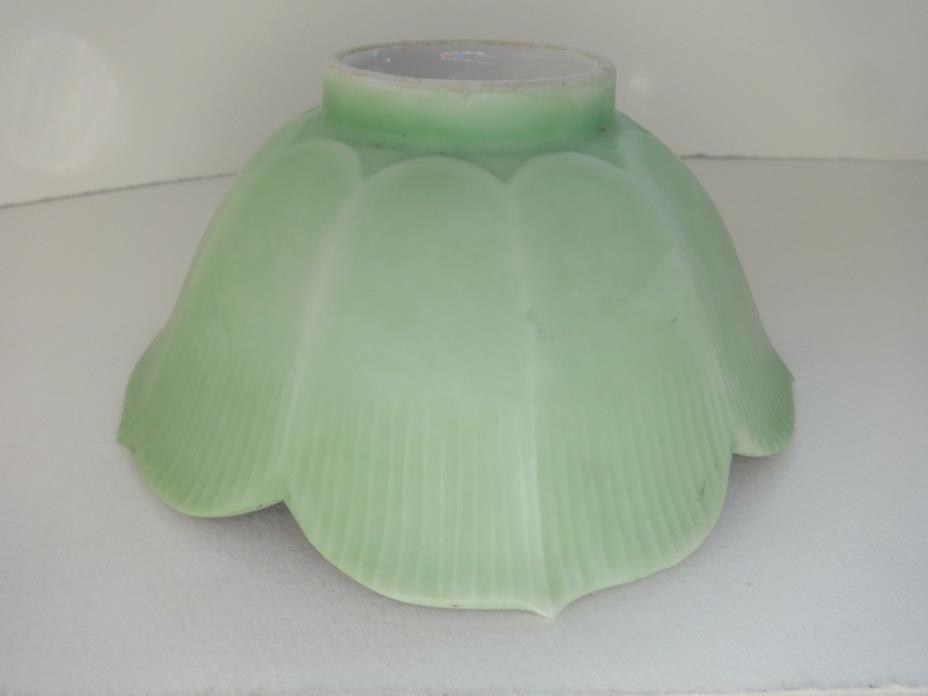 Art Nouveau green Porcelain Lotus Bowl