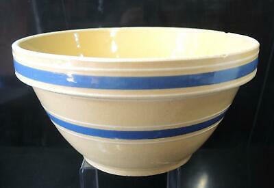 Antique Blue Banded Yellow Ware Bowl #2
