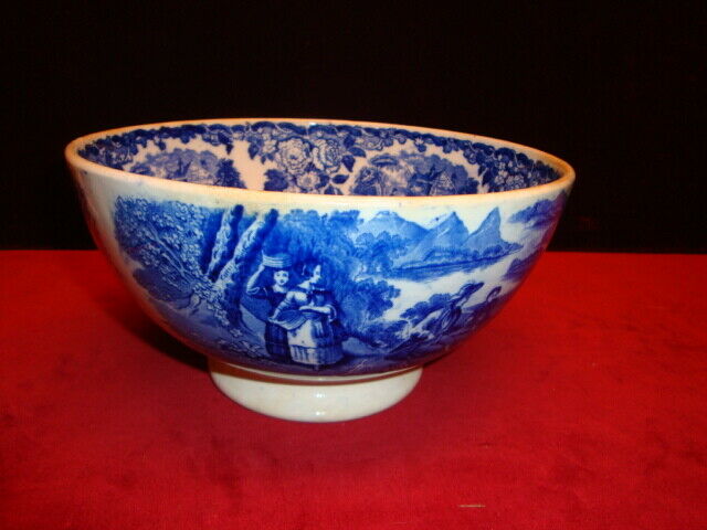 Antique Blue Transfer ware Bowl Miller Holland C.1890