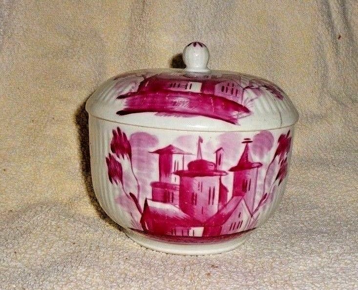 ANTIQUE 18th CENT. WALLENDORF PORCELAIN COVERED BOWL