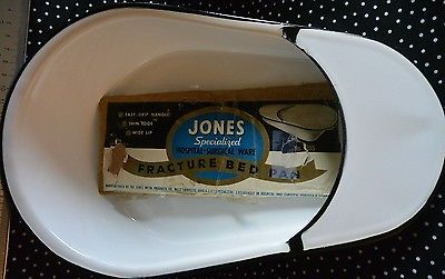 Jones Metal Products U.S.A. Porcelain Enamelware Hospital Fracture Bed Pan