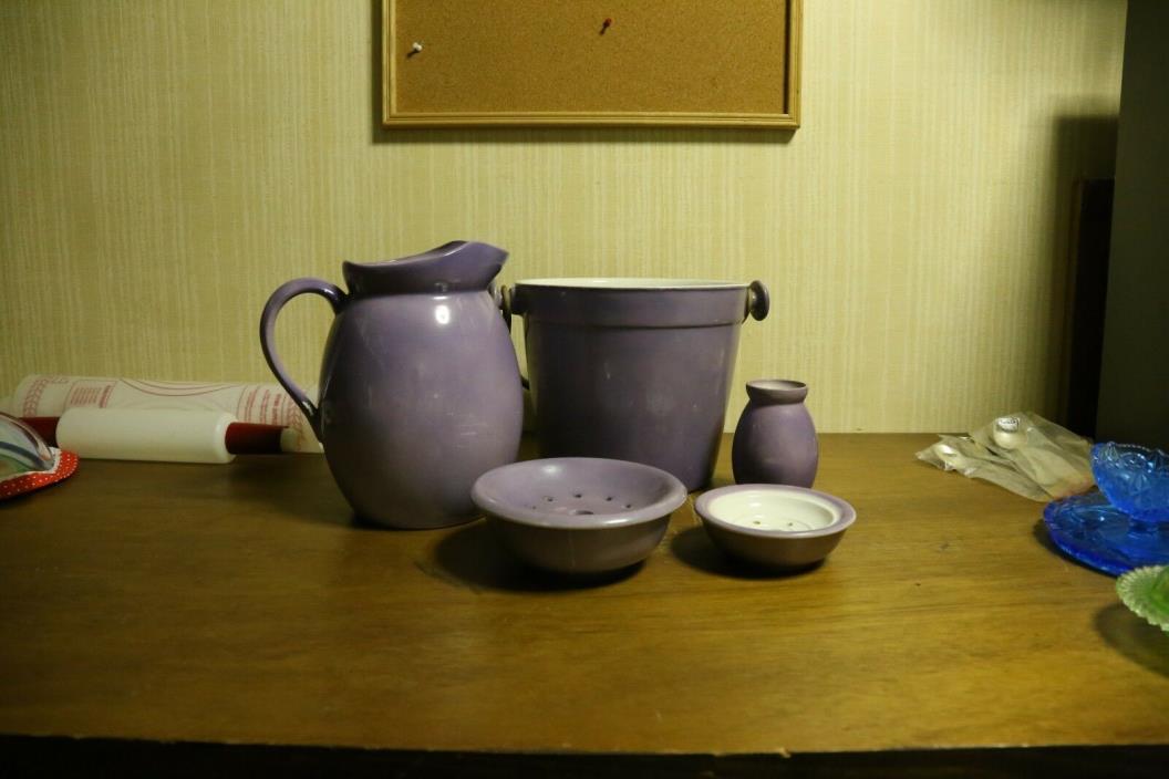 VTG Purple Ironstone Chamber Pot set England (1960's)