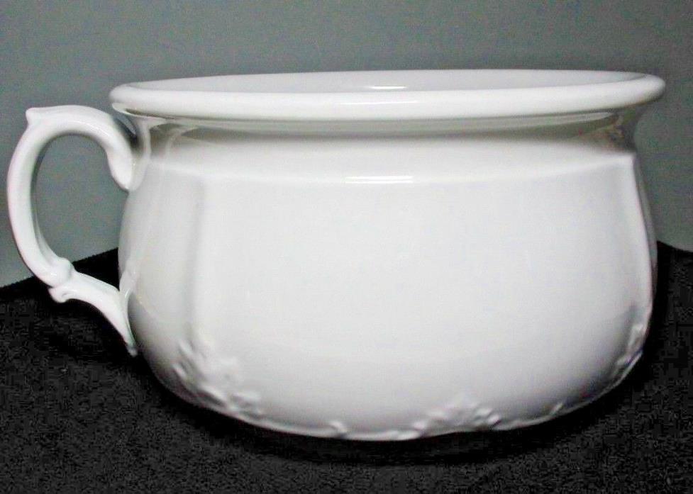 Antique ALFRED MEAKIN Royal Ironstone China Embossed CHAMBER POT ~ England