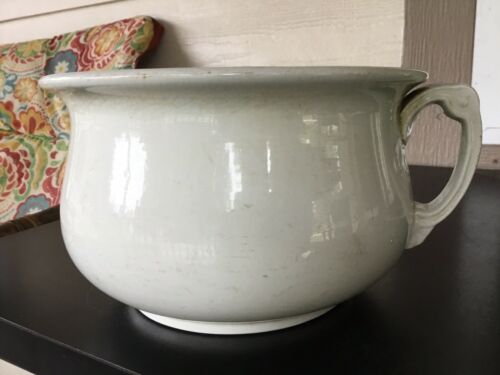 Antique Royal Patent Ironstone Burgess& Goddard Chamber Pot Dia-8 1/2in.