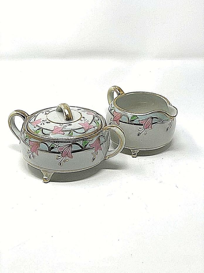 Antique Morimura Nippon creamer and sugar set....rare...1910's