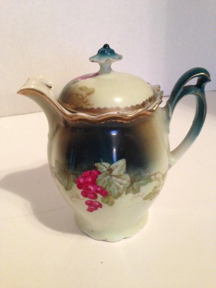 M.Z. Austria   Porcelain, Creamer with Lid, Hand-Painted