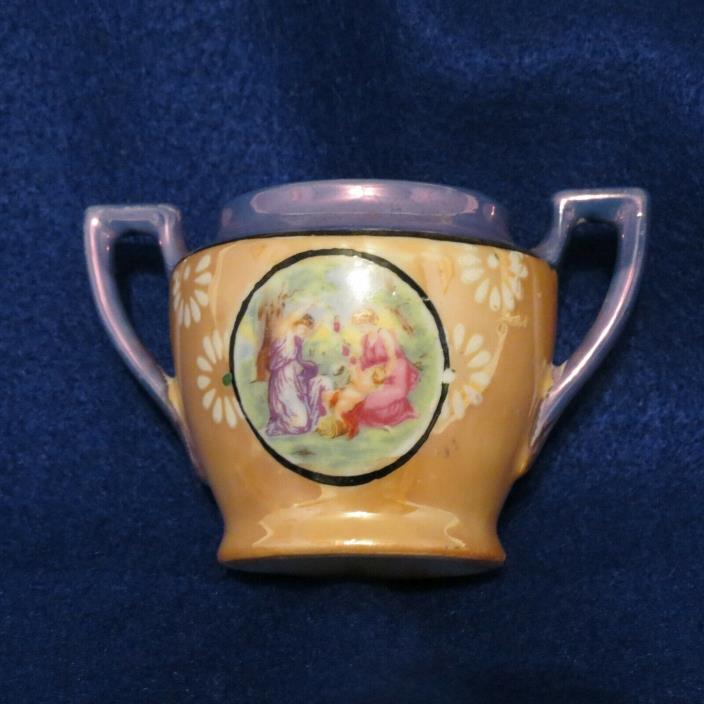 Lusterware sugar bowl