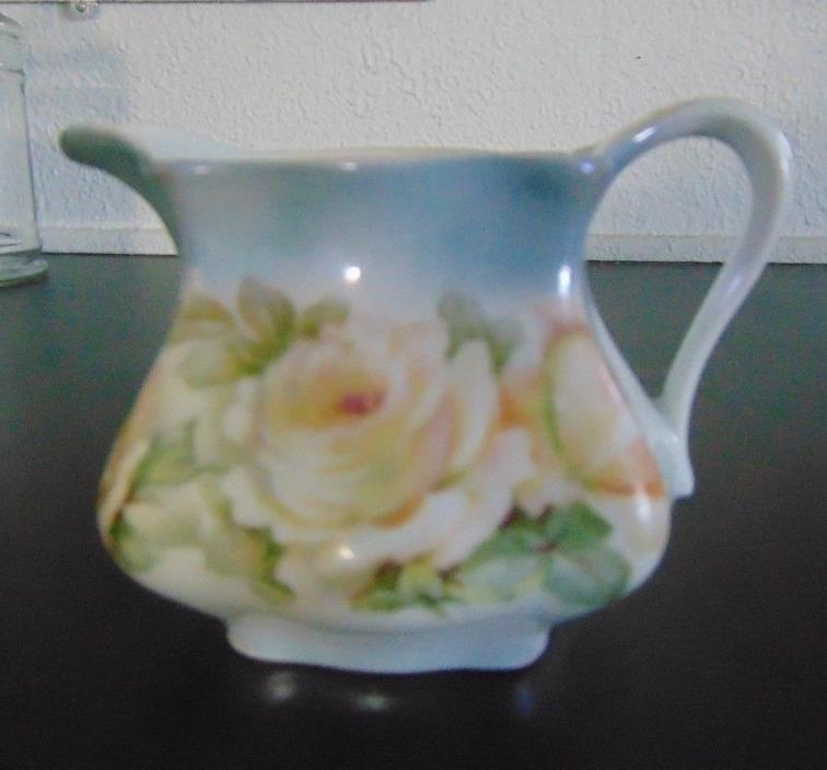 ANTIQUE FINE CHINA Pitcher/Creamer Blue Luster Made in GERMANY before 1921