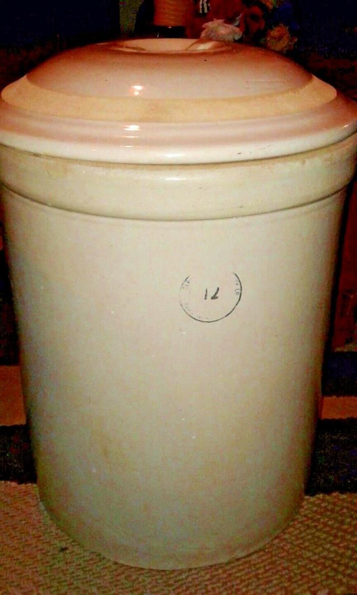 Garden City SAN JOSE POTTERY 12 Gallon PICKLING CROCK Local Pickup