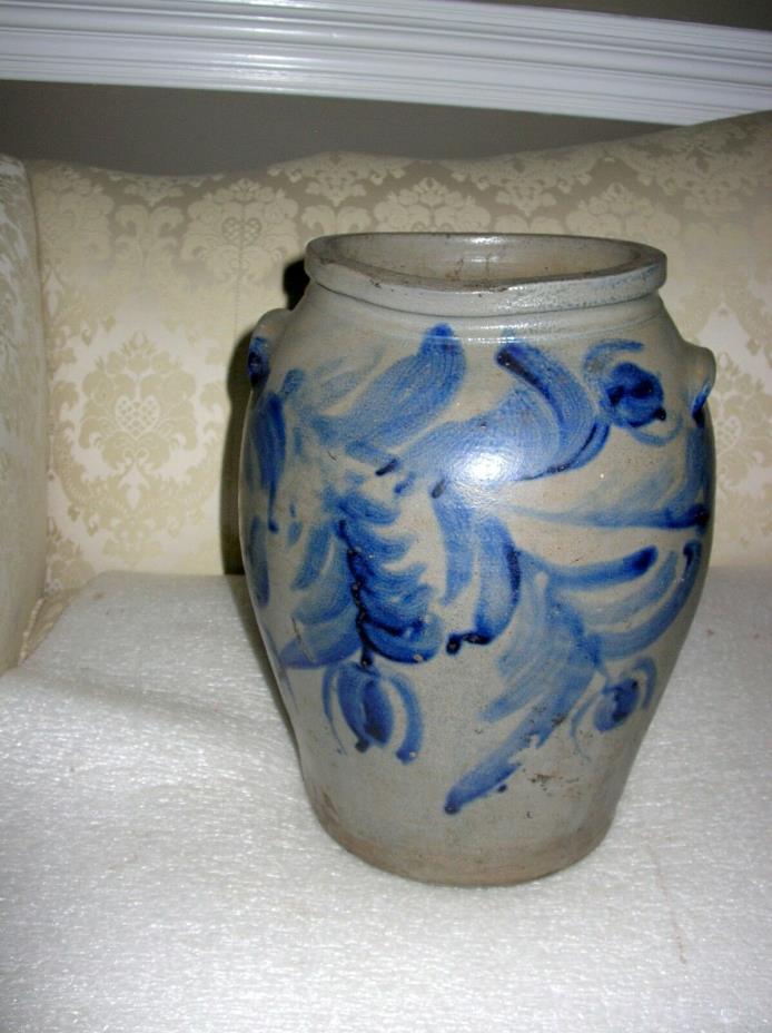 2 GALLON  STONEWARE CROCK ATTRIBUTED  TO  VIRGINIA
