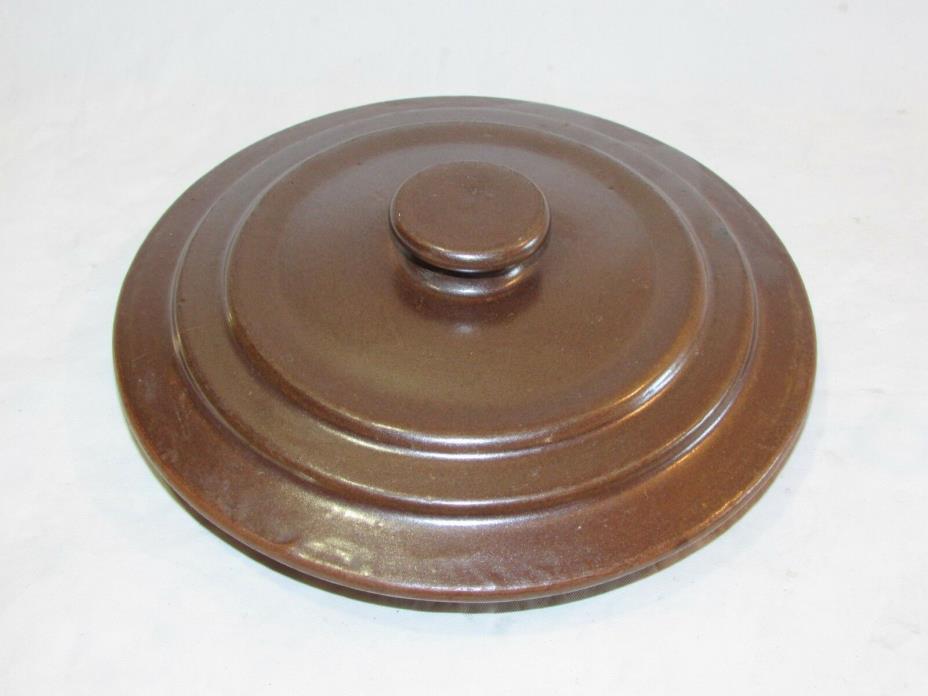 Vintage Crock Stoneware Lid 7-1/4