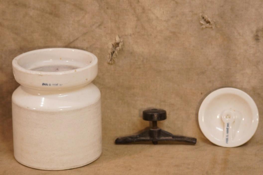 Antique Ceramic Paul O. Abbe Inc Locking Jar