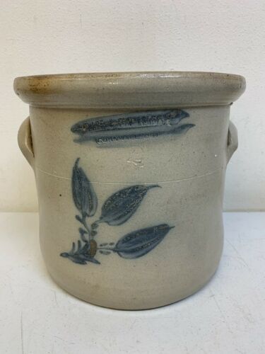 Flack & Van Ardsdale  2 Gallon Salt Glaze stoneware crock