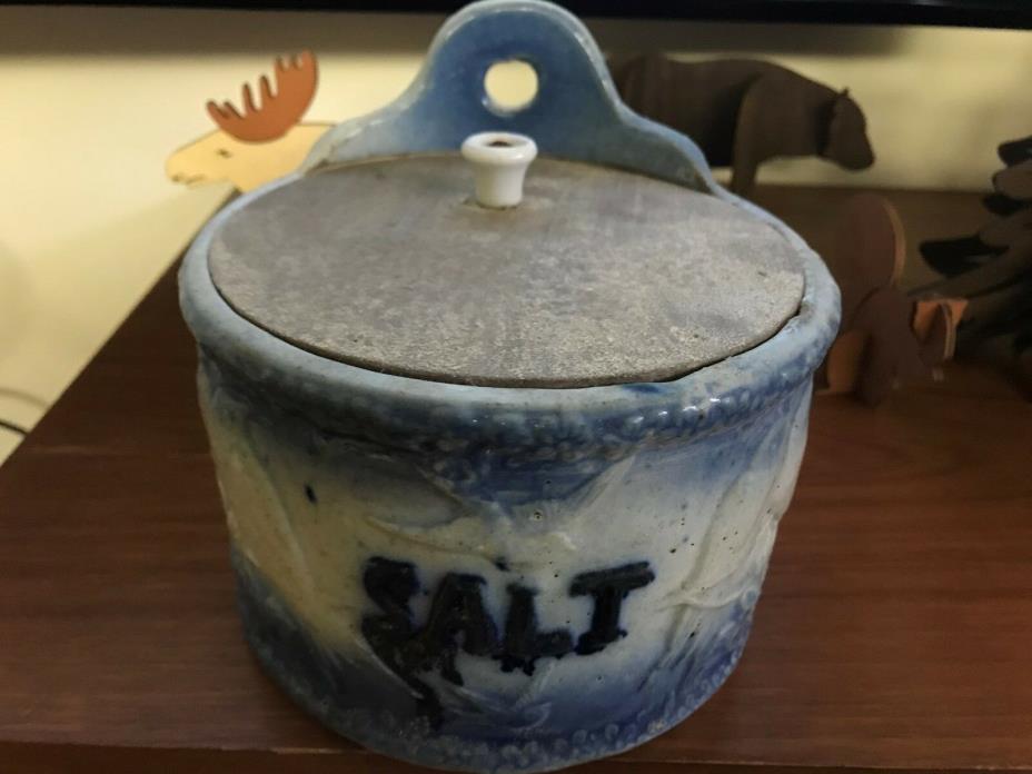 vintage salt wall holder salt glazed pottery