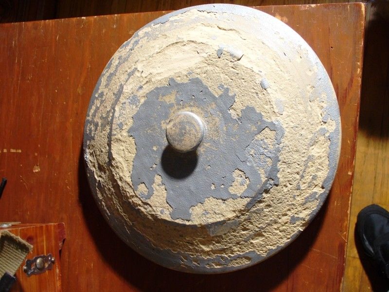 Antique Stoneware Crock Top Lid W/ Old Salt Glaze
