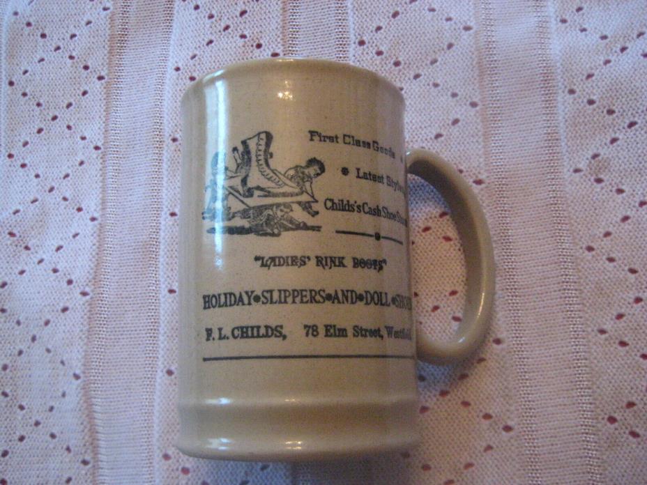 Vintage F.L. Childs Stoneware Advertising Mug - Made in England  - Ale Mug 1970s