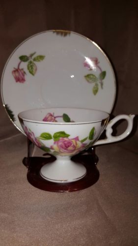 ROSE TEA CUP AND SAUCER - Made in Japan