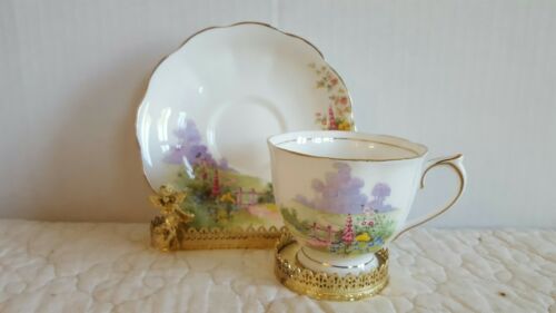 Royal Albert Country Landscape  Tea Cup and Saucer EUC Ship Fast