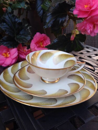 Vintage Winterling Roslau Bavaria Tea Coffee CUP Saucer Plate 3 pc Gold Decor