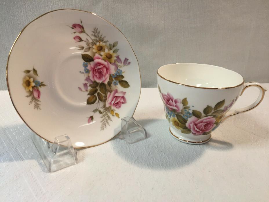 Vintage Cup and Saucer , Duchess, Bone China , Summer , England.