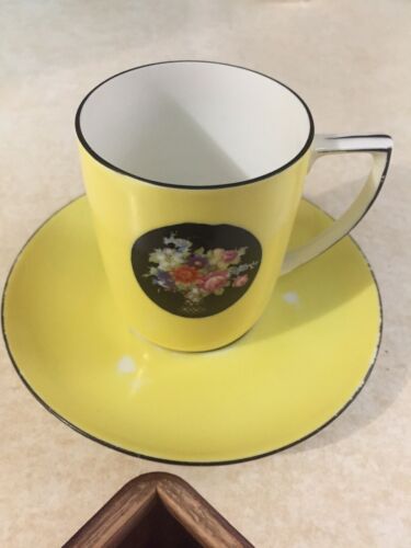 Stunning And Dramatic MZ Altrohlau CMR TEA CUP AND SAUSER 1920s