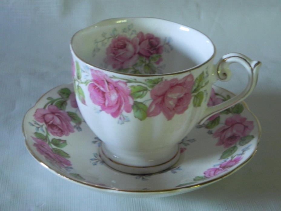 Vintage Bell China Cup Saucer Lady Alexander Rose Queen Ann Bone China England