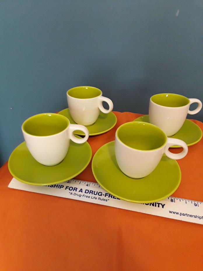 Demitasse Tea cup and Saucer Sets Germany, Porcelain Lot of 4 (A-3)