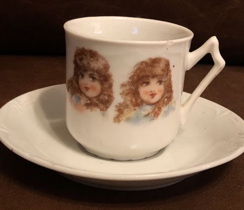 Rare Vintage Porcelain Doll Tea Party Cup & Saucer Made In Germany