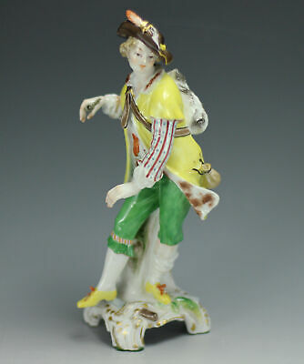 KPM Porcelain Figurine of Gentleman in Yellow Coat - Handpainted c1900s