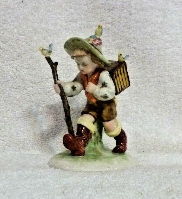 Vintage Muller Volkstedt The Bird Dealer Porcelain Figurine