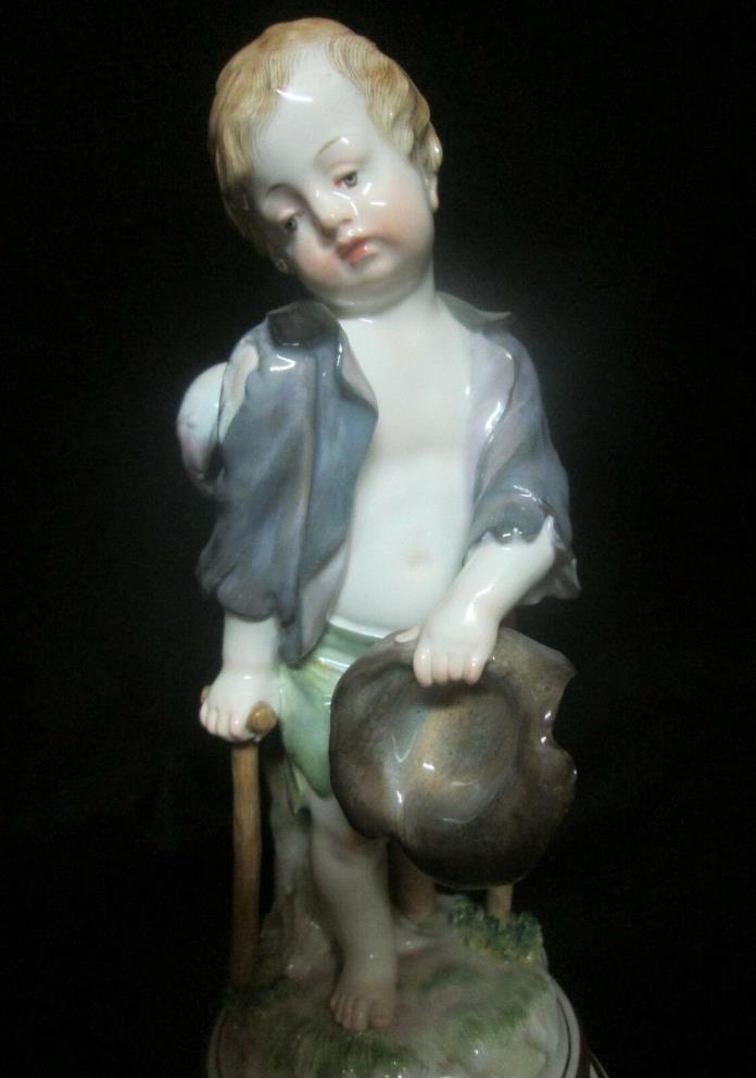 Meissen Porcelain Figurine of Beggar 19th Century Pristine