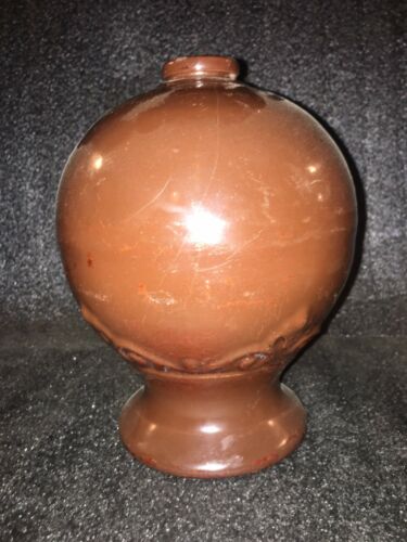 Antique Decorated Stoneware Brown Glazed Jug/Crock no Cork