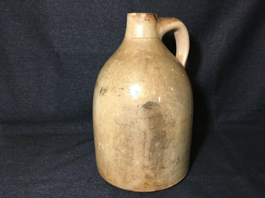 Primitive Salt Glaze Antique/Vintage Jug~Wheel Thrown~11