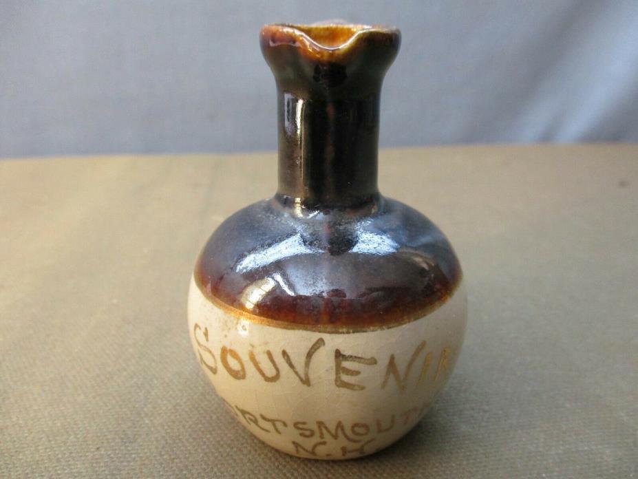 old vintage PORTSMOUTH NH Souvenir stoneware jug 3