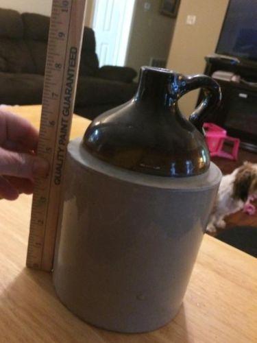 Antique Vintage Whiskey Jug Moonshine 9 Inch Heavy Collectible