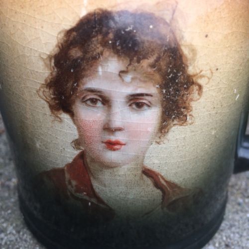 Warwick Style Mug Beautiful Woman Antique England Vintage