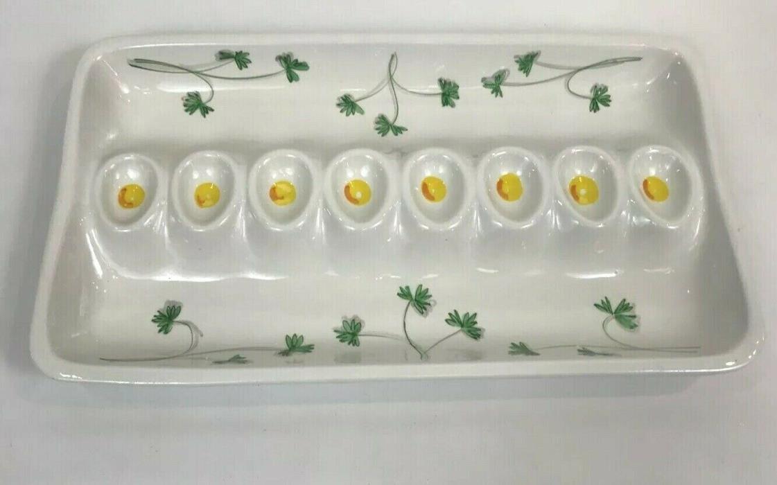 Meiselman Imports Italy Egg Tray Easter Platter Dish Deviled Eggs 16.5