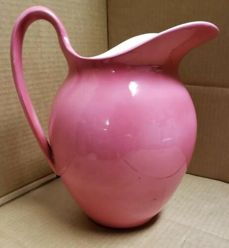 PINK IRONSTONE PITCHER DE VON WARE STOKE ON TRENT ENGLAND ETNA AS PICTURED