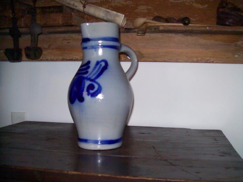salt glazed stoneware pitcher