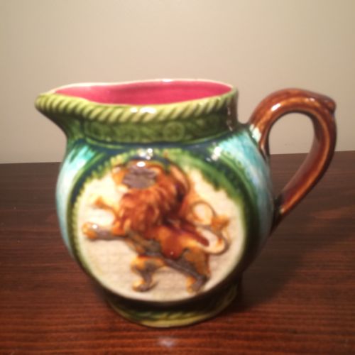 Antique Frie Onnaing French  Majolica Pitcher 4 3/8