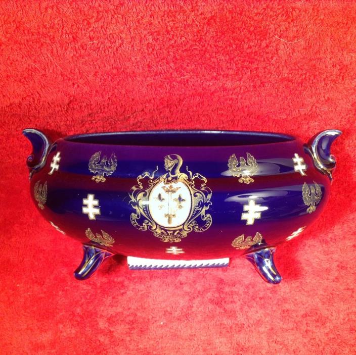 Antique French Bleu de France Majolica Jardiniere Planter, fm863  GIFT QUALITY!